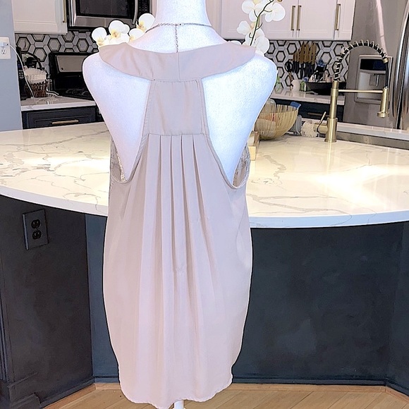 Harve Benard Tan Jersey T-Back Top, Size Small. - Picture 7 of 10